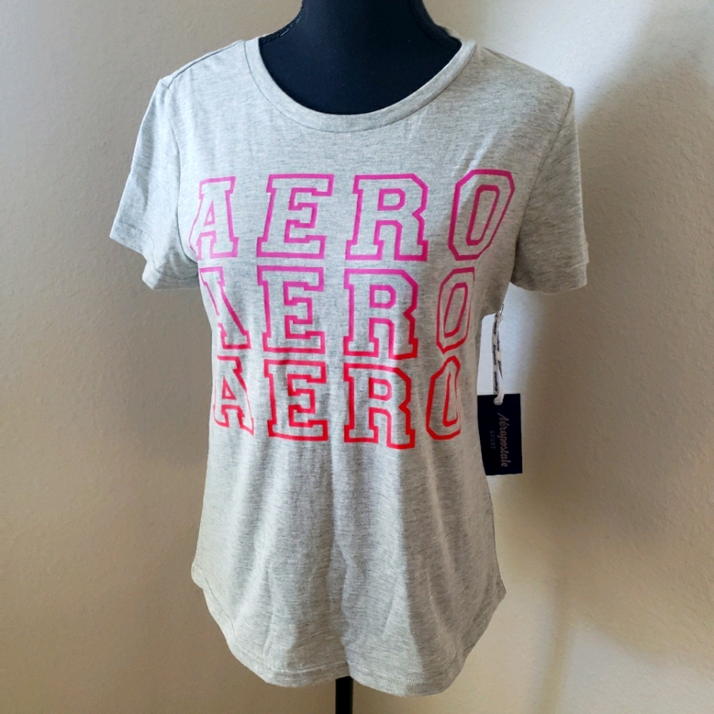Just In: New/NWT Aeropostale Gray Logo Tee